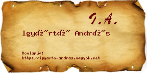 Igyártó András névjegykártya