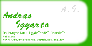 andras igyarto business card